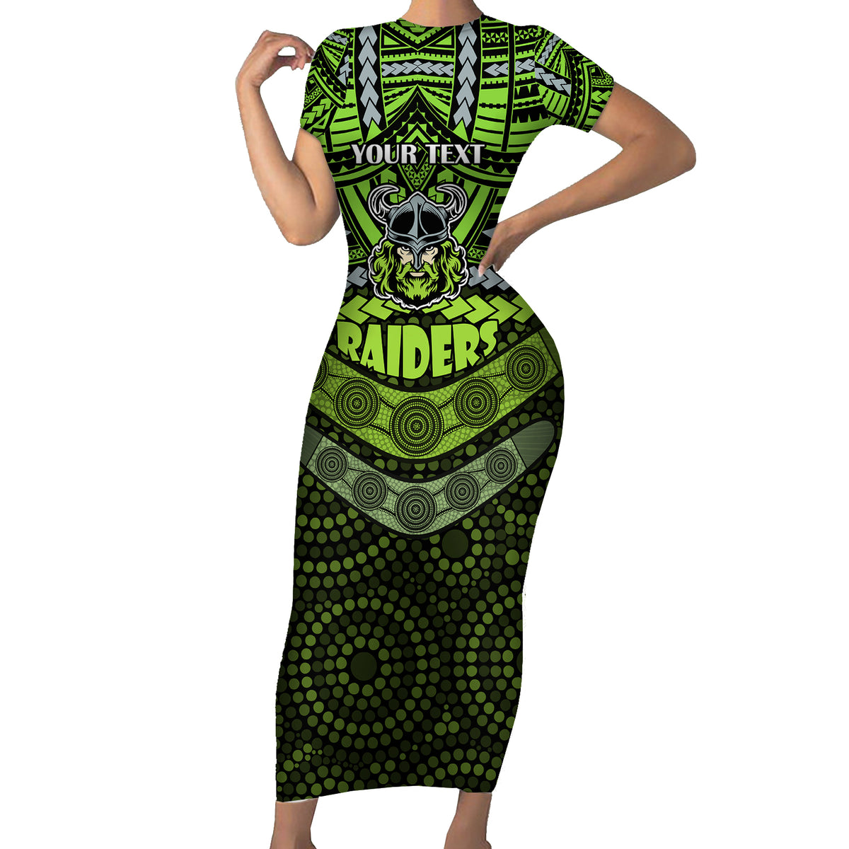 custom-raiders-rugby-short-sleeve-bodycon-dress-polynesian-and-aboriginal-special-version