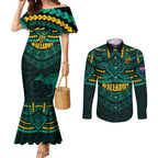 wallabies-rugby-couples-matching-mermaid-dress-and-long-sleeve-button-shirts-polynesian-and-aboriginal-special-green-version