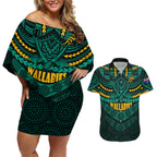 wallabies-rugby-couples-matching-off-shoulder-short-dress-and-hawaiian-shirt-polynesian-and-aboriginal-special-green-version