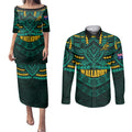 wallabies-rugby-couples-matching-puletasi-dress-and-long-sleeve-button-shirts-polynesian-and-aboriginal-special-green-version