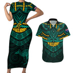 wallabies-rugby-couples-matching-short-sleeve-bodycon-dress-and-hawaiian-shirt-polynesian-and-aboriginal-special-green-version