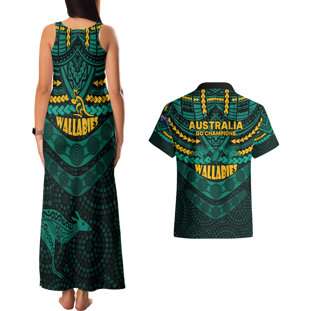 wallabies-rugby-couples-matching-tank-maxi-dress-and-hawaiian-shirt-polynesian-and-aboriginal-special-green-version
