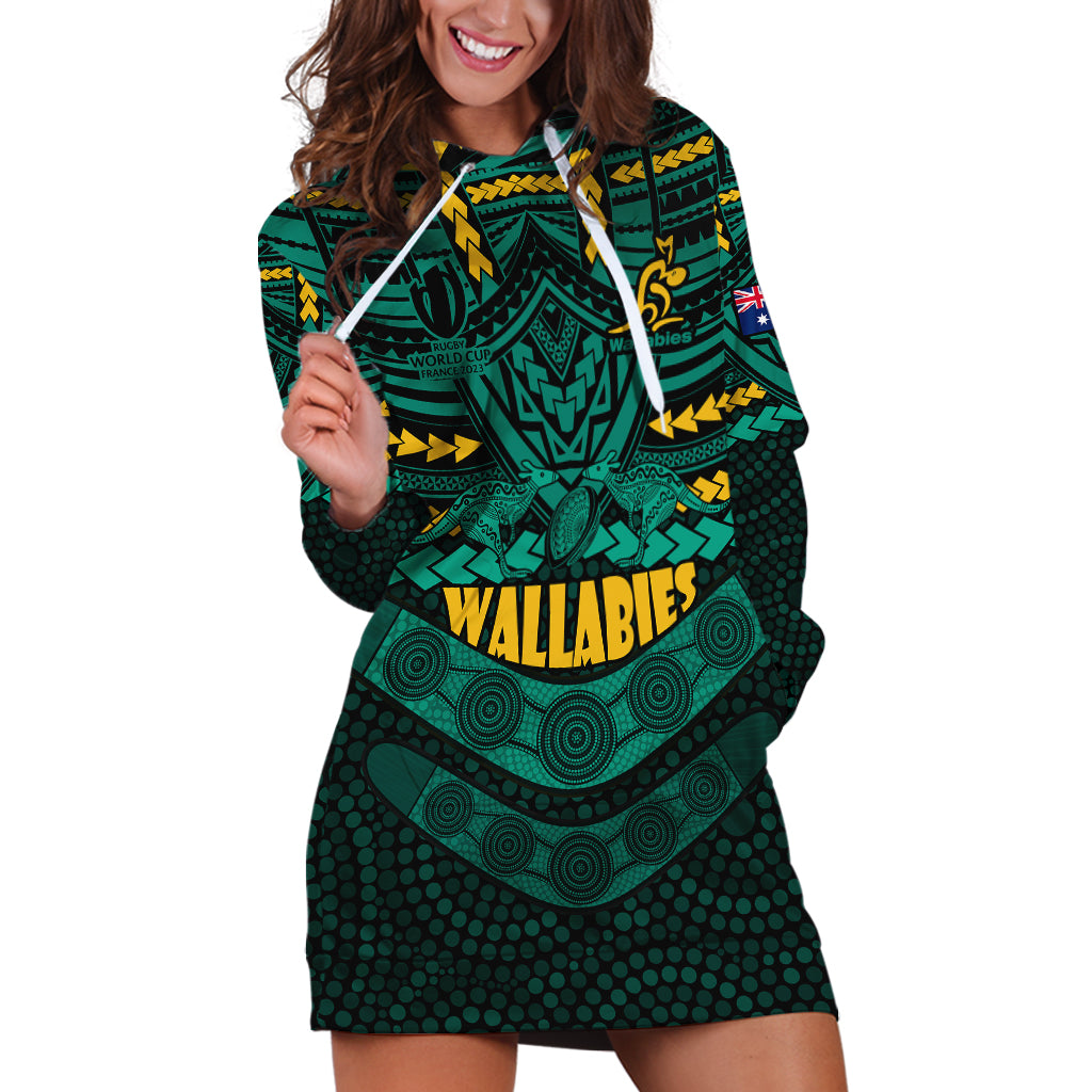 wallabies-rugby-hoodie-dress-polynesian-and-aboriginal-special-green-version
