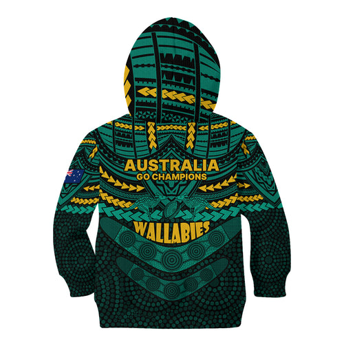 wallabies-rugby-kid-hoodie-polynesian-and-aboriginal-special-green-version