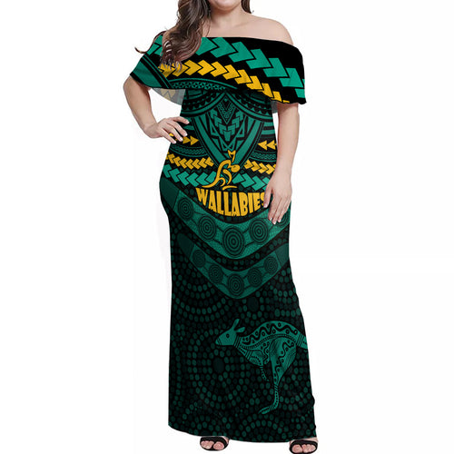 wallabies-rugby-off-shoulder-maxi-dress-polynesian-and-aboriginal-special-green-version