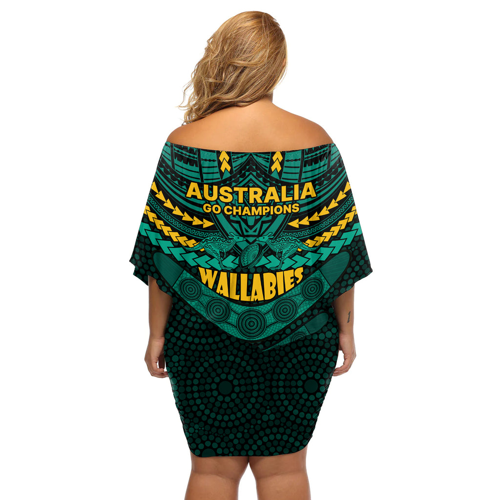 wallabies-rugby-off-shoulder-short-dress-polynesian-and-aboriginal-special-green-version