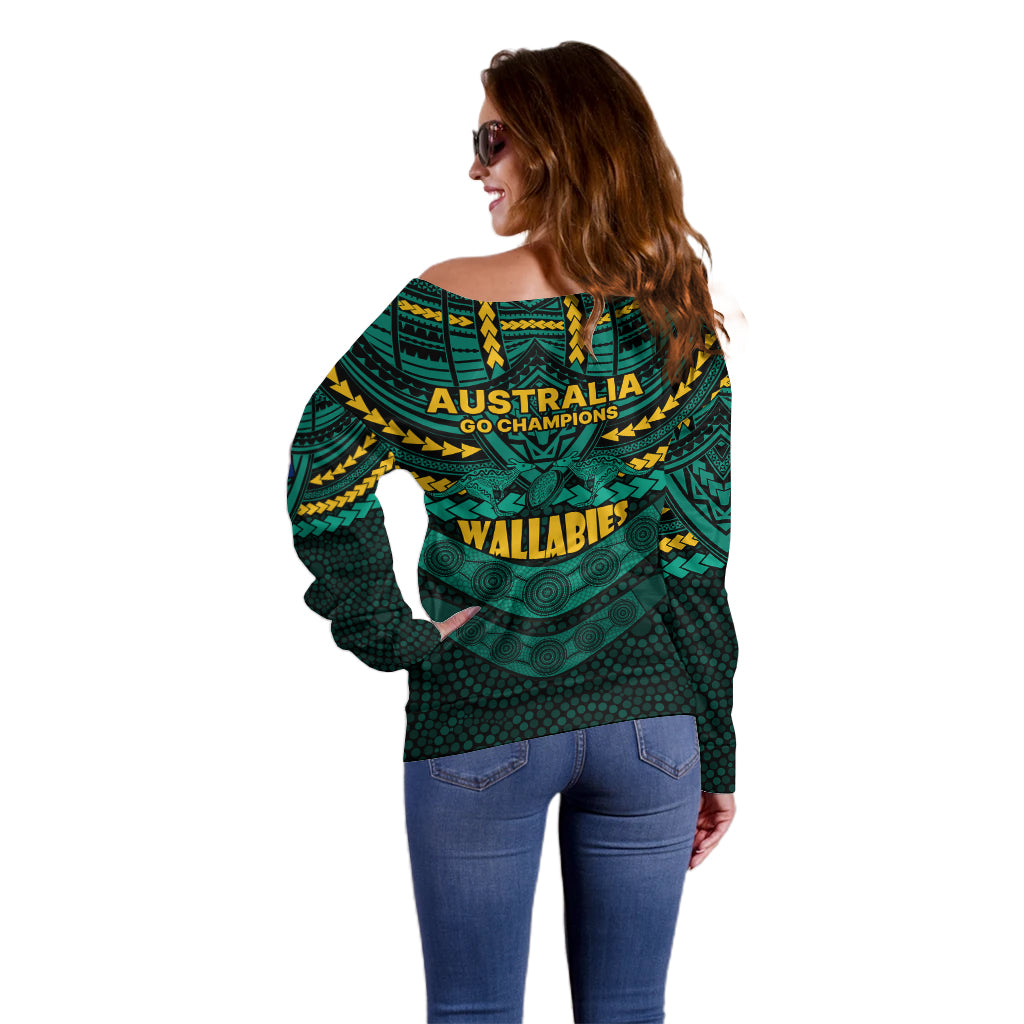 wallabies-rugby-off-shoulder-sweater-polynesian-and-aboriginal-special-green-version