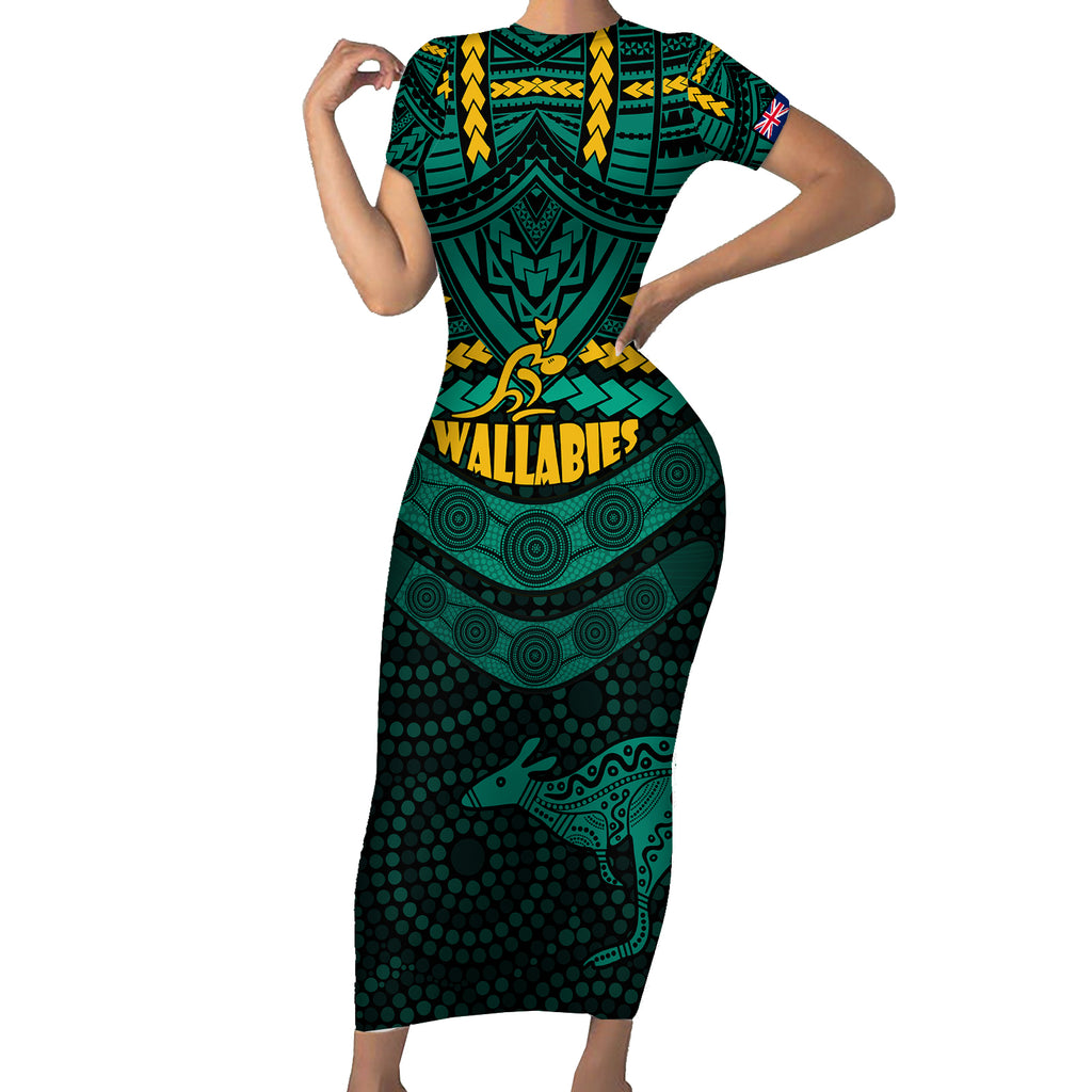wallabies-rugby-short-sleeve-bodycon-dress-polynesian-and-aboriginal-special-green-version