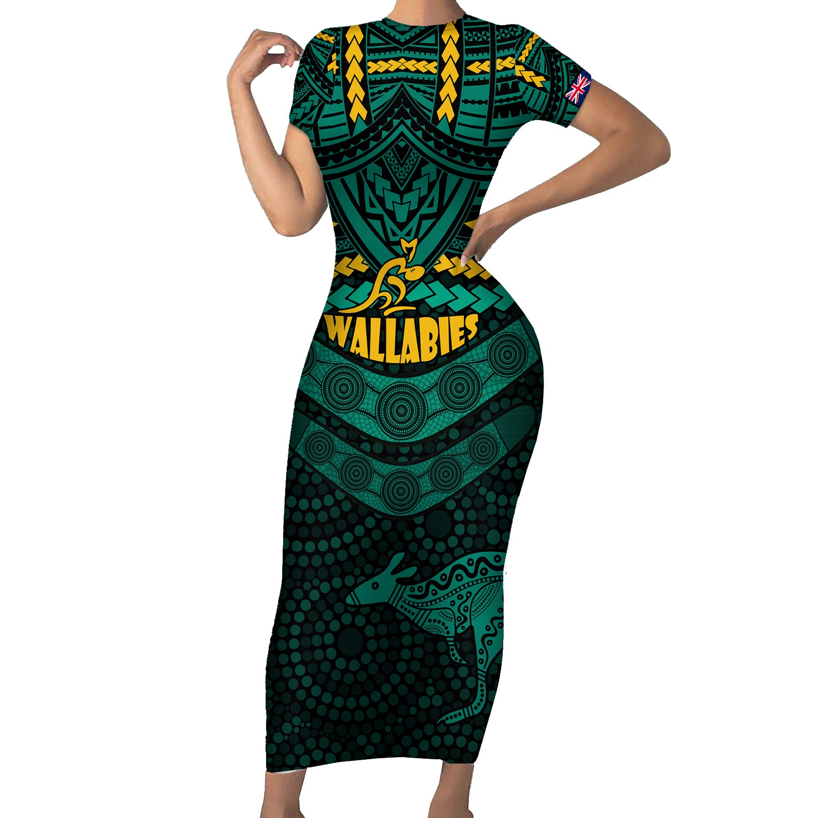 wallabies-rugby-short-sleeve-bodycon-dress-polynesian-and-aboriginal-special-green-version