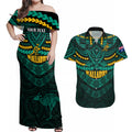 custom-wallabies-rugby-couples-matching-off-shoulder-maxi-dress-and-hawaiian-shirt-polynesian-and-aboriginal-special-green-version