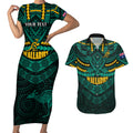 custom-wallabies-rugby-couples-matching-short-sleeve-bodycon-dress-and-hawaiian-shirt-polynesian-and-aboriginal-special-green-version