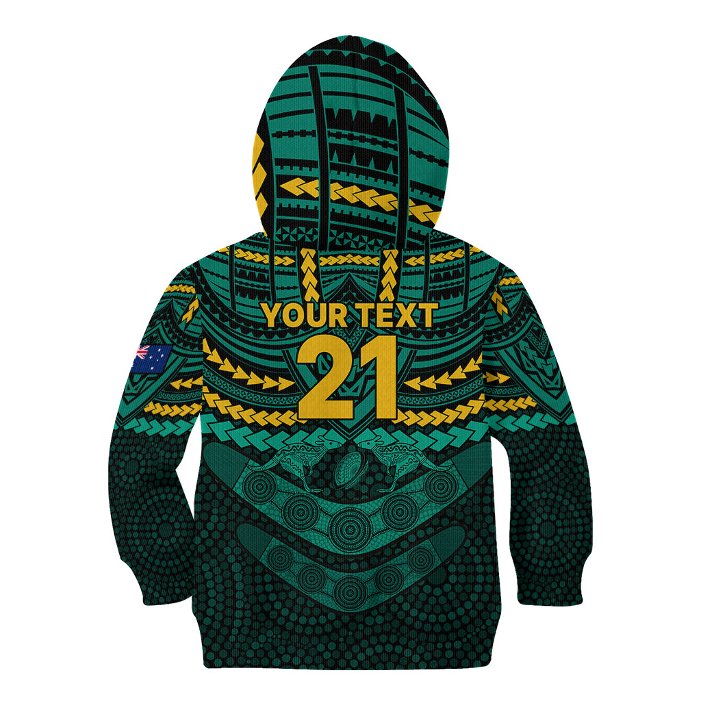 custom-wallabies-rugby-kid-hoodie-polynesian-and-aboriginal-special-green-version