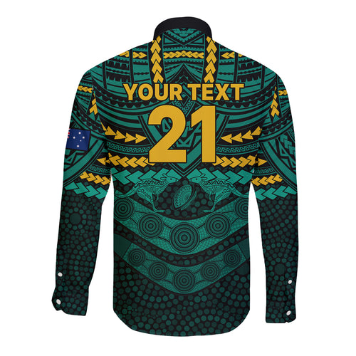 custom-wallabies-rugby-long-sleeve-button-shirt-polynesian-and-aboriginal-special-green-version