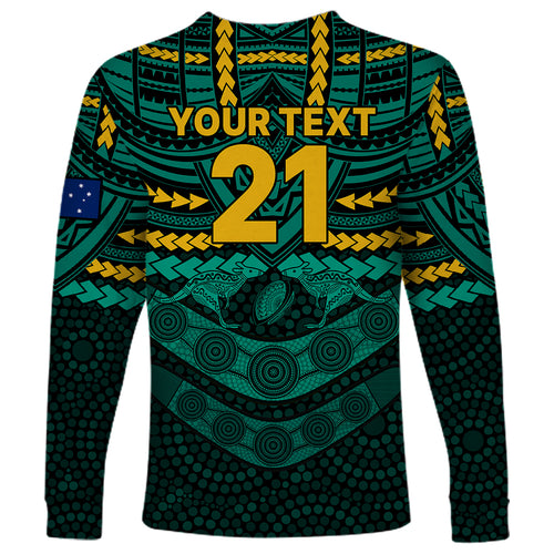 custom-wallabies-rugby-long-sleeve-shirt-polynesian-and-aboriginal-special-green-version