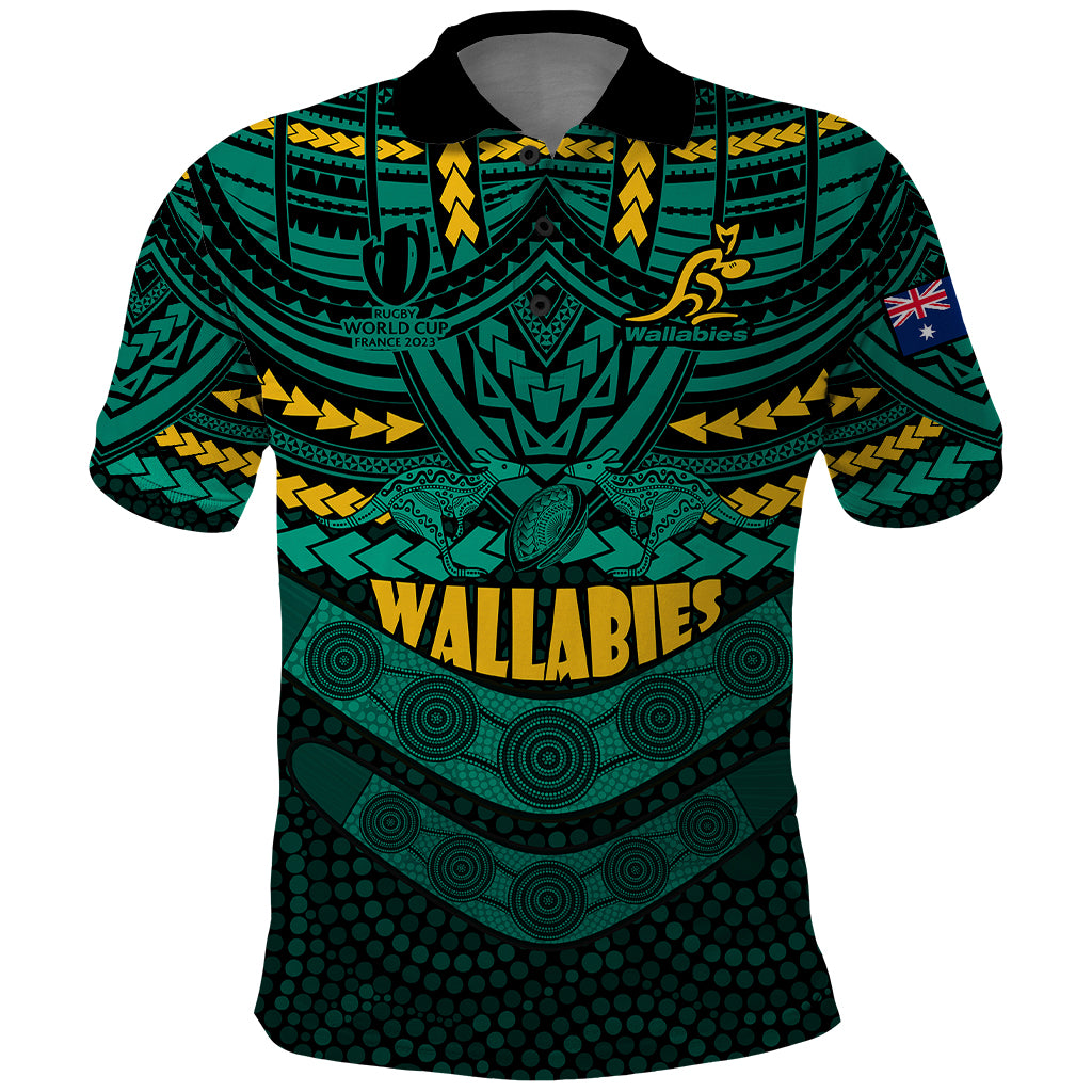 custom-wallabies-rugby-polo-shirt-polynesian-and-aboriginal-special-green-version