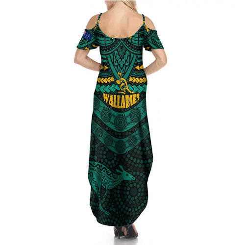 custom-wallabies-rugby-summer-maxi-dress-polynesian-and-aboriginal-special-green-version