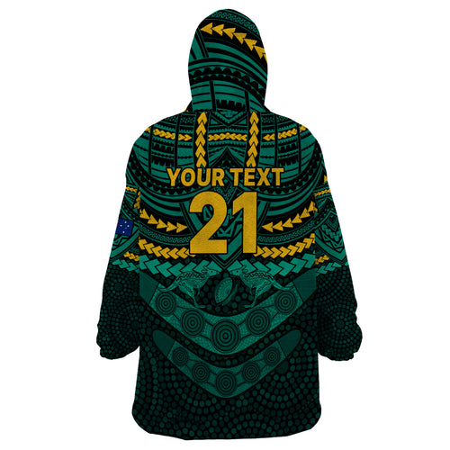 custom-wallabies-rugby-wearable-blanket-hoodie-polynesian-and-aboriginal-special-green-version