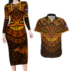 wallabies-rugby-couples-matching-long-sleeve-bodycon-dress-and-hawaiian-shirt-polynesian-and-aboriginal-special-orange-version
