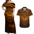 wallabies-rugby-couples-matching-off-shoulder-maxi-dress-and-hawaiian-shirt-polynesian-and-aboriginal-special-orange-version