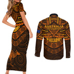 wallabies-rugby-couples-matching-short-sleeve-bodycon-dress-and-long-sleeve-button-shirts-polynesian-and-aboriginal-special-orange-version