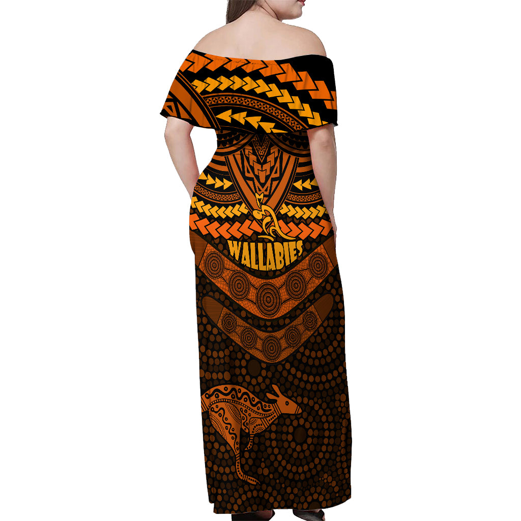 wallabies-rugby-off-shoulder-maxi-dress-polynesian-and-aboriginal-special-orange-version