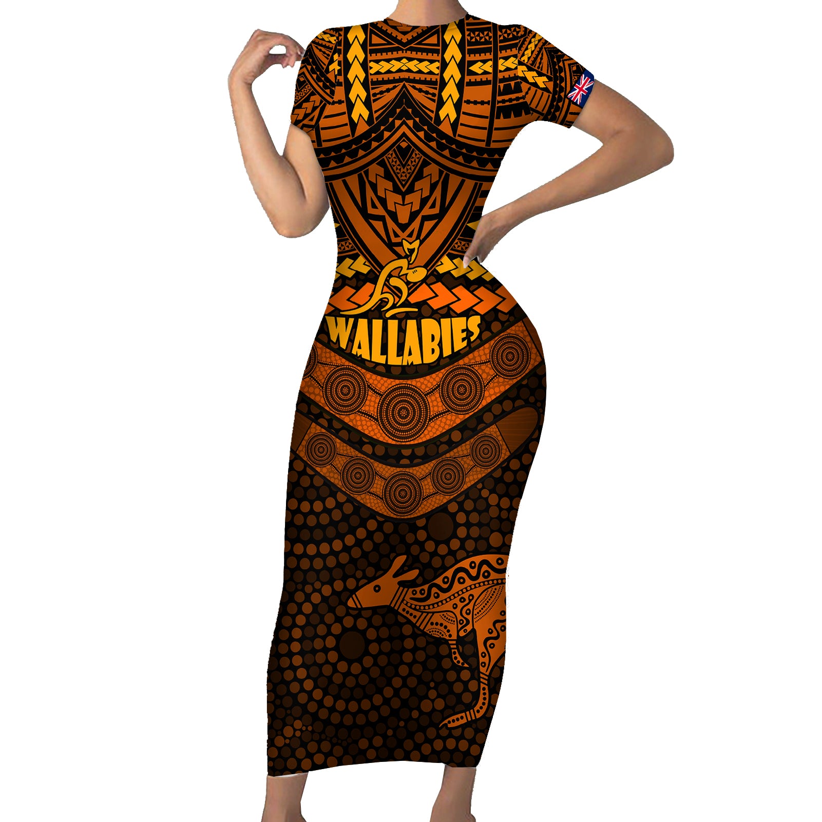 wallabies-rugby-short-sleeve-bodycon-dress-polynesian-and-aboriginal-special-orange-version