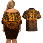 custom-wallabies-rugby-couples-matching-off-shoulder-short-dress-and-hawaiian-shirt-polynesian-and-aboriginal-special-orange-version