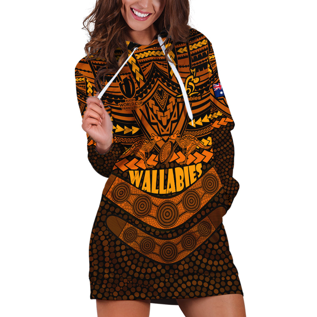 custom-wallabies-rugby-hoodie-dress-polynesian-and-aboriginal-special-orange-version