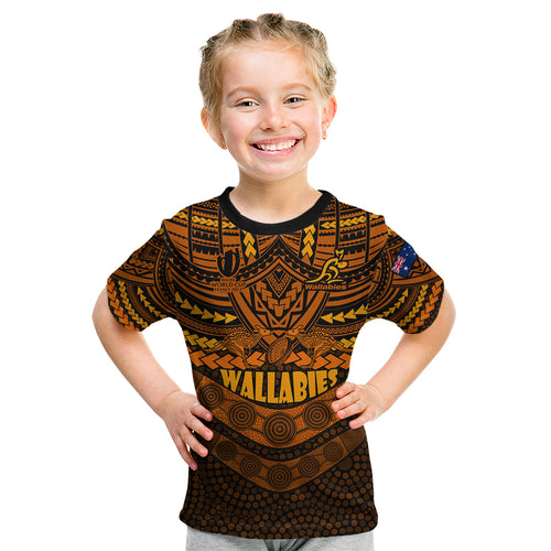 custom-wallabies-rugby-kid-t-shirt-polynesian-and-aboriginal-special-orange-version