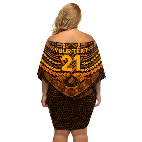 custom-wallabies-rugby-off-shoulder-short-dress-polynesian-and-aboriginal-special-orange-version