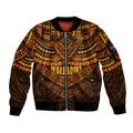 custom-wallabies-rugby-sleeve-zip-bomber-jacket-polynesian-and-aboriginal-special-orange-version
