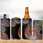 Indigenous Kangaroo Australia Aboriginal Style 4 in 1 Can Cooler Tumbler
