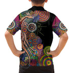 Indigenous Kangaroo Australia Aboriginal Style Family Matching Puletasi and Hawaiian Shirt