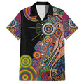 Indigenous Kangaroo Australia Aboriginal Style Family Matching Puletasi and Hawaiian Shirt