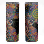 Indigenous Kangaroo Australia Aboriginal Style Skinny Tumbler