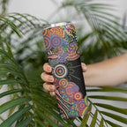 Indigenous Kangaroo Australia Aboriginal Style Skinny Tumbler
