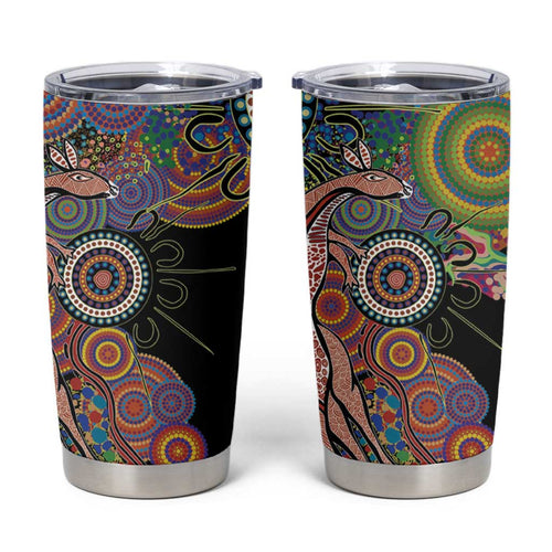 Indigenous Kangaroo Australia Aboriginal Style Tumbler Cup
