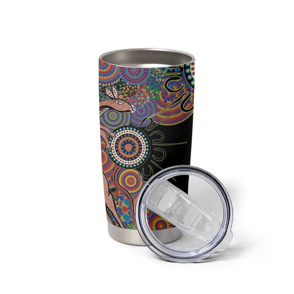 Indigenous Kangaroo Australia Aboriginal Style Tumbler Cup