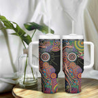 Indigenous Kangaroo Australia Aboriginal Style Tumbler With Handle