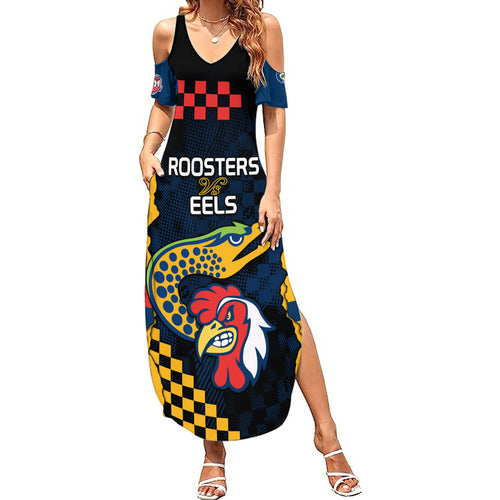 nrl-eels-combine-roosters-rugby-summer-maxi-dress-sporty-style