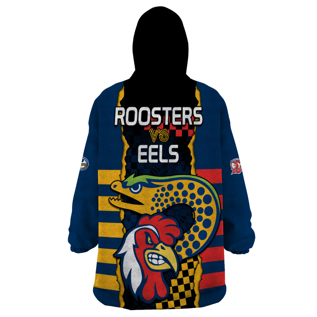 nrl-eels-combine-roosters-rugby-wearable-blanket-hoodie-sporty-style