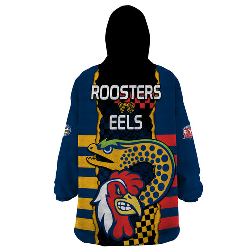 nrl-eels-combine-roosters-rugby-wearable-blanket-hoodie-sporty-style
