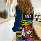 NRL Eels Combine Roosters Rugby Women Casual Shirt Sporty Style LT9