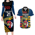 custom-nrl-eels-combine-roosters-rugby-couples-matching-long-sleeve-bodycon-dress-and-hawaiian-shirt-sporty-style