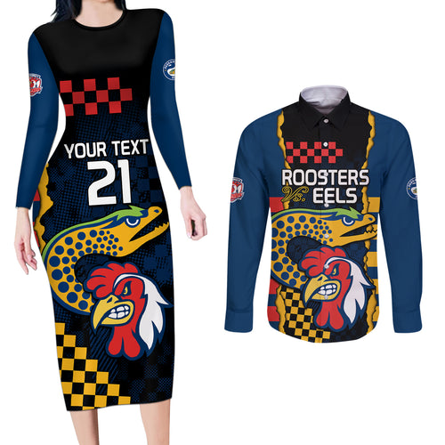 custom-nrl-eels-combine-roosters-rugby-couples-matching-long-sleeve-bodycon-dress-and-long-sleeve-button-shirts-sporty-style