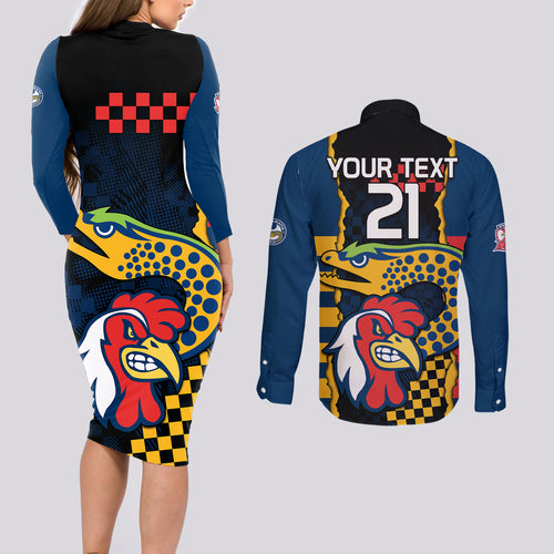 custom-nrl-eels-combine-roosters-rugby-couples-matching-long-sleeve-bodycon-dress-and-long-sleeve-button-shirts-sporty-style