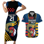 custom-nrl-eels-combine-roosters-rugby-couples-matching-short-sleeve-bodycon-dress-and-hawaiian-shirt-sporty-style