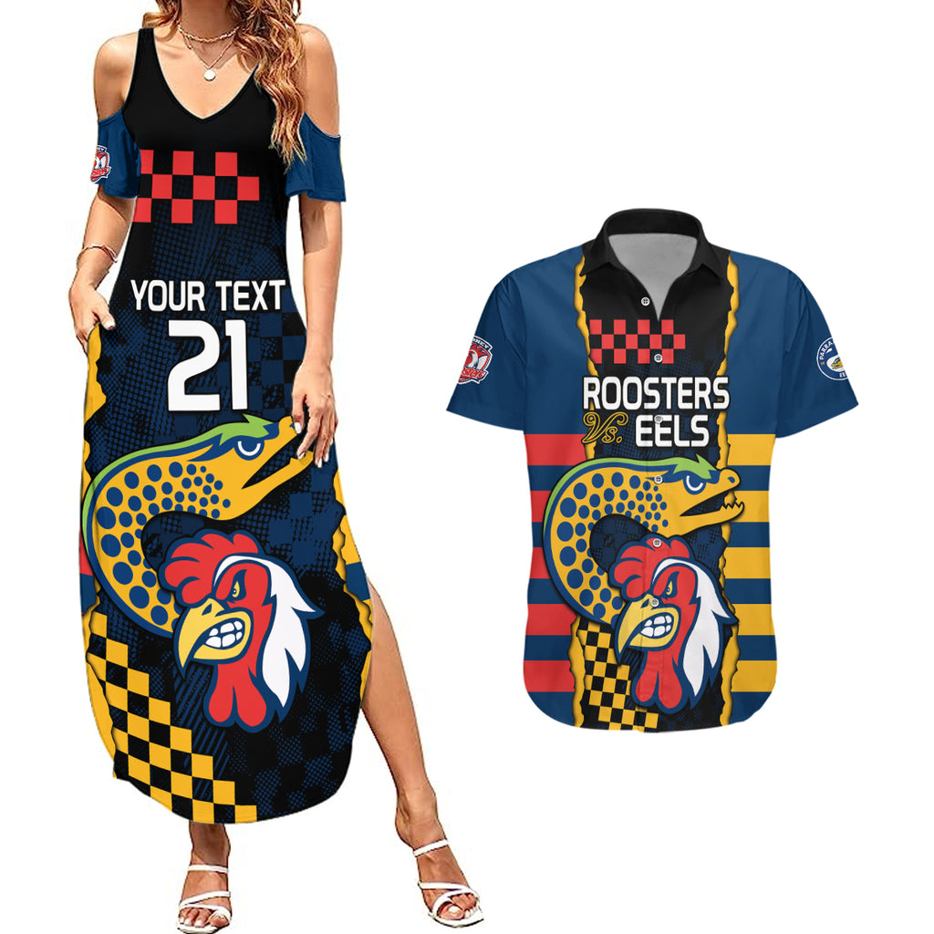 custom-nrl-eels-combine-roosters-rugby-couples-matching-summer-maxi-dress-and-hawaiian-shirt-sporty-style