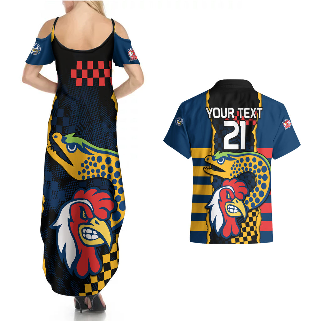 custom-nrl-eels-combine-roosters-rugby-couples-matching-summer-maxi-dress-and-hawaiian-shirt-sporty-style