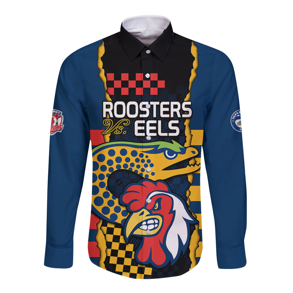 custom-nrl-eels-combine-roosters-rugby-long-sleeve-button-shirt-sporty-style